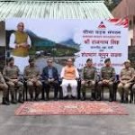 Raksha Mantri Rajnath Singh Performs Shastra Pooja at Sukna Military Station on Dussehra